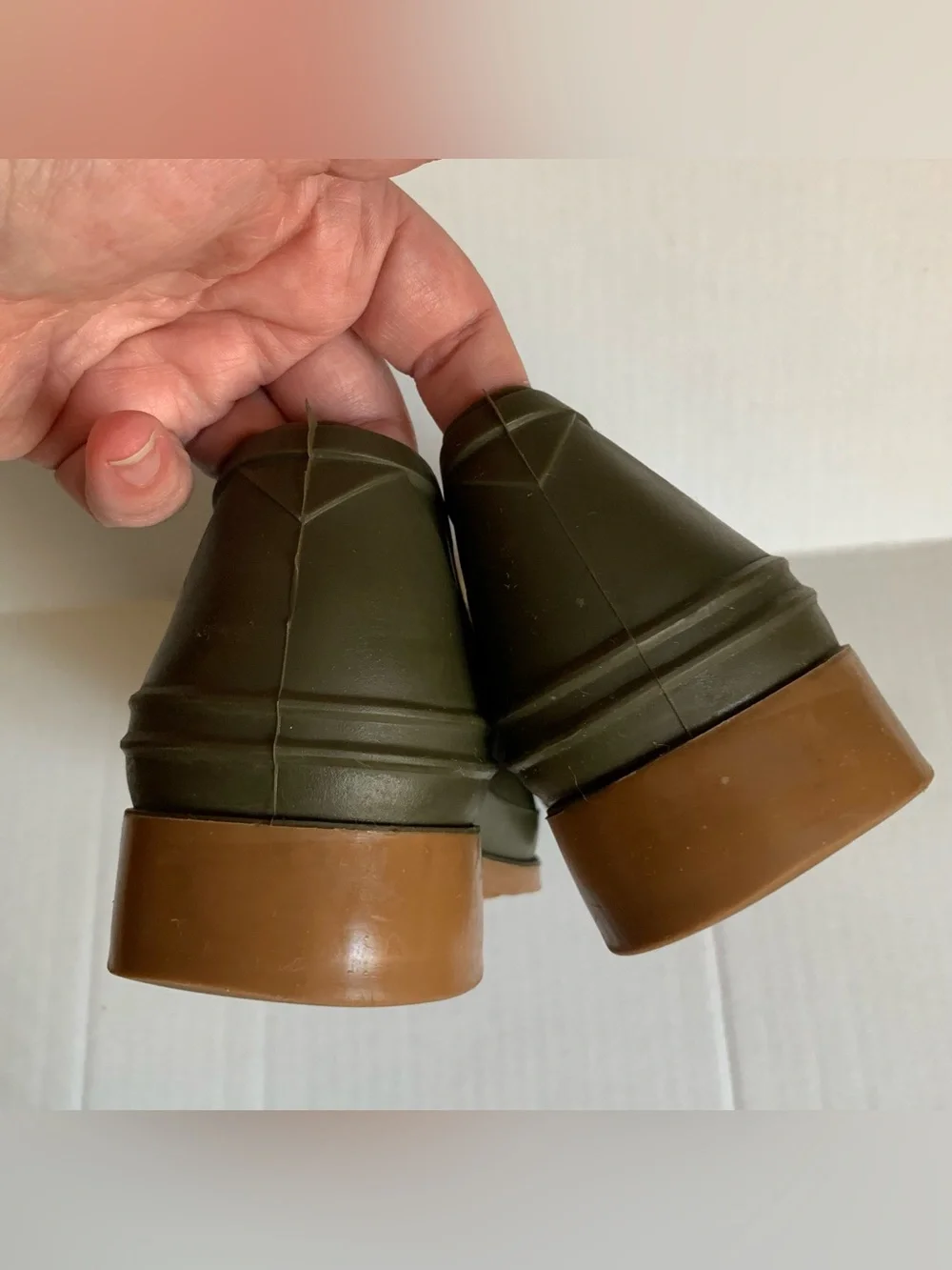 Rontani Waterproof Work Gardening Rubber Galoshes Army Green Italy Size 11 46